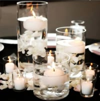 Image 4 of Cylinder glass vase for floating candle  in 3 sizes 