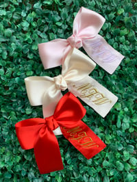 Satin embroidered Bows 