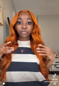 Image 1 of 13*4 hd lace 24 inch ginger body wave wig 180% density 
