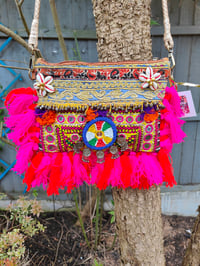 Image 3 of Pink n red tassels Shake your tassels- Bag- clutch or cross body/shoulder