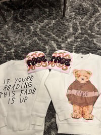 Image 4 of FADE IS UP CREW NECK WHITE SWEATER