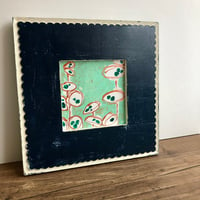 Image 1 of Framed Mixed Media Wall Art, Mint Green, Copper 7.5 x 7.5 Inch Frame 