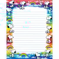 Image 2 of RAINBOW SNOOPY STATIONARY GIFT SET 