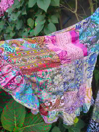 Image 10 of Patchwork Stevie top peach tassels