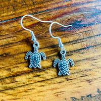 Image 1 of Set of 5 turtle silver plates earrings