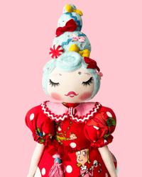 Image 1 of HOLIDAY MEDIUM ART DOLL SEUSS INSPIRED