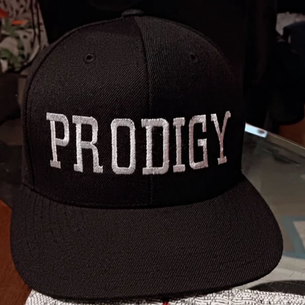 PRODIGY BRAND SNAPBACK BLACK ALSO AVAILABLE IN GREY, WHITE, RED AND ROYAL BLUE