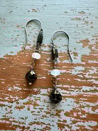 Image 9 of green tourmaline and opal earrings