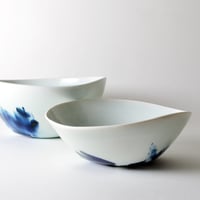 Image 3 of small blue and white bowl