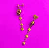 SKULL & HEART DROP EARRINGS ( SHORT ) 