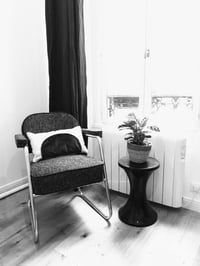 Image 5 of Fauteuil chromé gris bleu