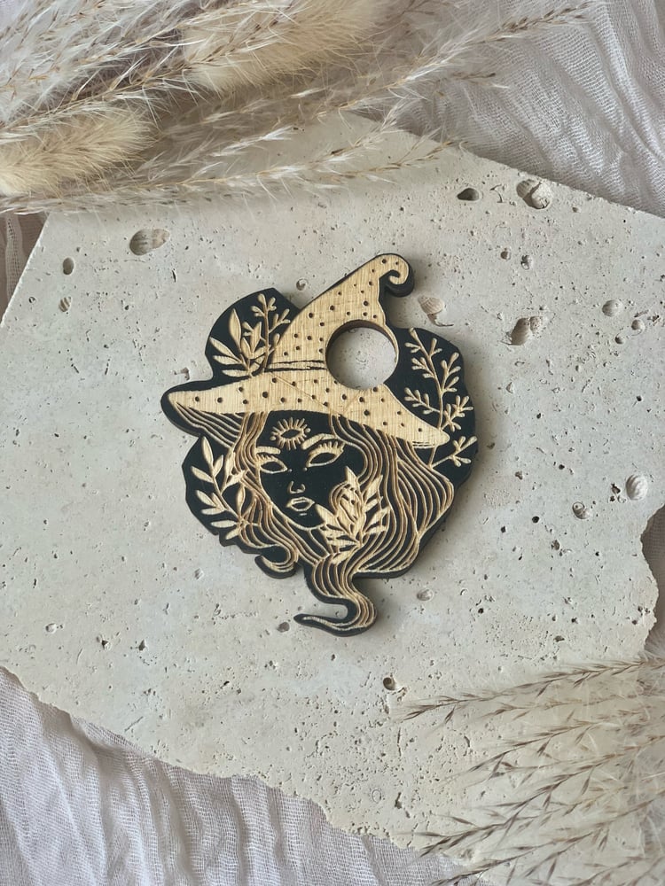 Image of Wooden Sphere Stands Black