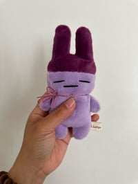 Image 1 of Purple bunny beanie