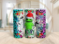 Colorful Cheetah Oogie-Boogie Christmas Tumbler