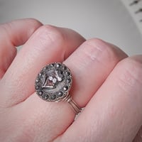 Image 1 of "Delighted" Statement Button Ring