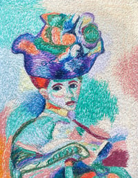 Image 2 of Woman with a Hat Henri Matisse sewn artwork