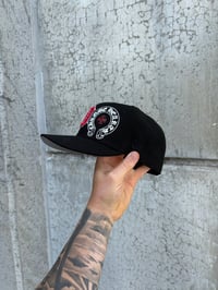 Image 4 of SHADOW BLACK/RED TRI TONE DETRIOT TIGERS CUSTOM FITTED CAP