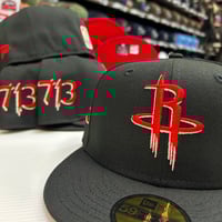 Image 1 of New Era 59Fifty Black-Scarlet 713 