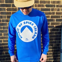 Royal Blue long sleeve with Spirit Of Spike Island logo