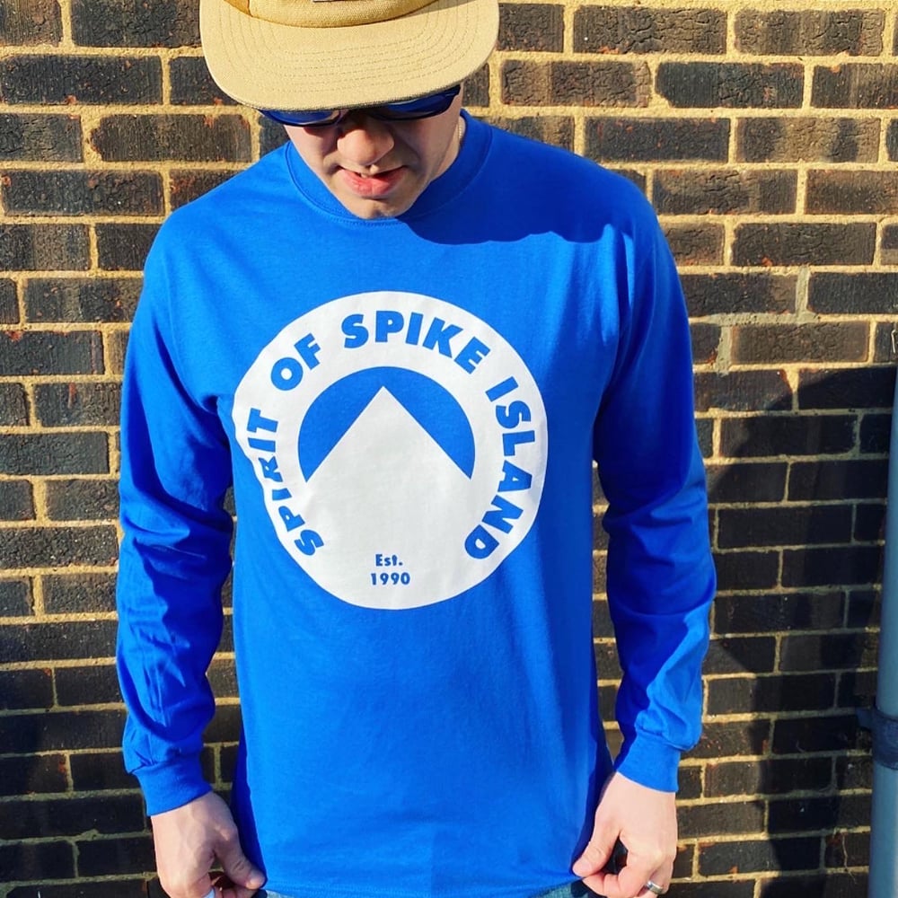 Image of Royal Blue long sleeve with Spirit Of Spike Island logo