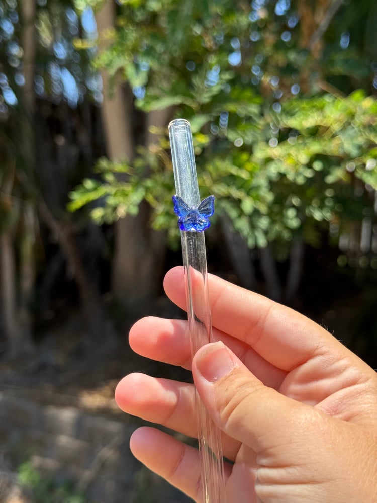 Image of Butterfly Glass Straw