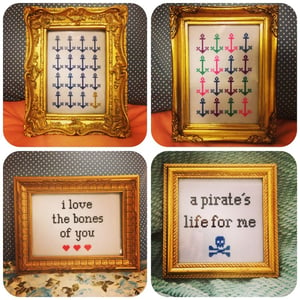 Image of Framed Cross Stitch pictures