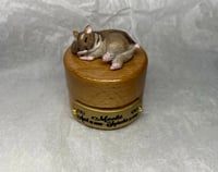 Image 7 of Custom Engraved Hamster Mini Urn Handpainted To Your Photos