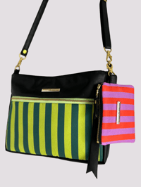 Image 8 of Green stripes crossbody