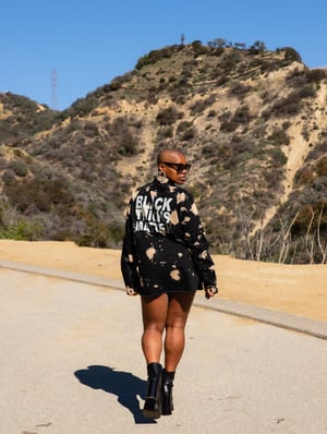 Image of BLACK SPLASH BUTTON UP