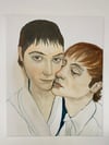 Clara-Lane Lens, Embrace of betrayal, 2022, oil on canvas, 40 x 50 cm   