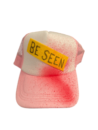 Image 1 of CAUTION! TRUCKER HAT - PINK