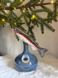Image 1 of Rainbow Trout Water Vase MOP
