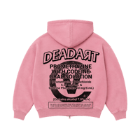 Image 2 of PINK ART FEIN ZIP-UP