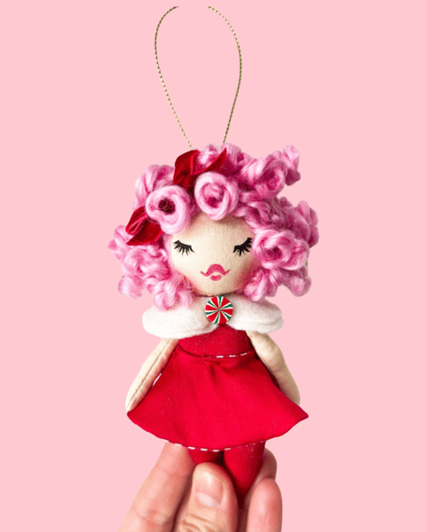 Image of Pinky Holiday Doll Ornament 