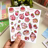 Image 1 of Strawberry Dessert | Matte Sticker Sheet