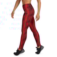 Image 4 of BOSSFITTED Red Snake Yoga Leggings