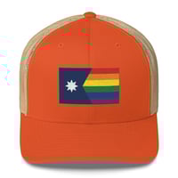 Image 15 of Minnesota Rainbow Pride Flag (6 Stripe) Trucker Cap