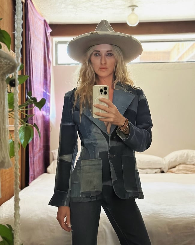 early 70s denim patchwork custom jacket