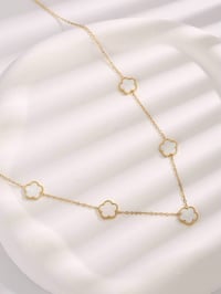 Image 2 of Flower Decor Chain Necklace