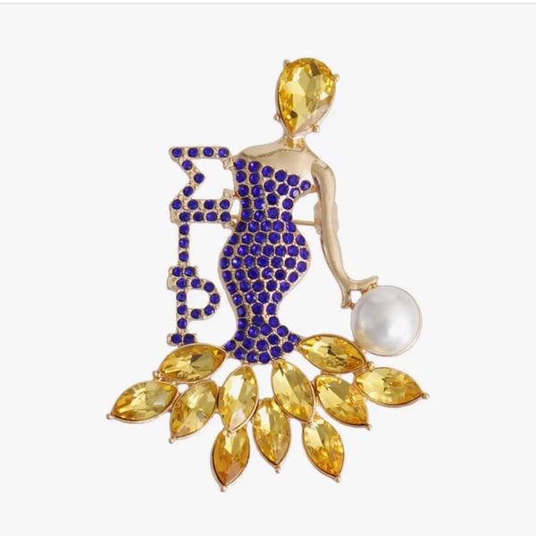 Image of Blue Gold Brooch 