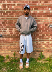 Image 3 of VV COWHIDE CAPRI SWEAT SHORTS