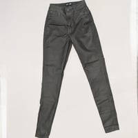 Image 2 of Women’s JC & JQ Green Shimmery Coated Skinny Jeans