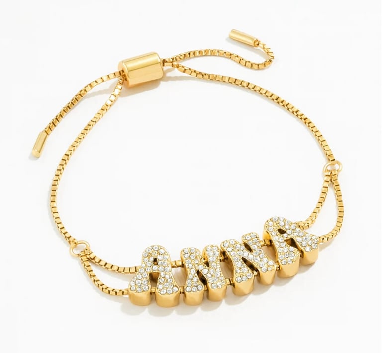 Bubble Letter Bracelet 