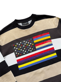 Image 2 of '14 Givenchy American Flag Striped Crewneck - L