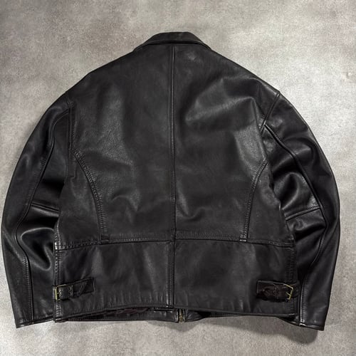 Image of 1990s Heavyweight Cropped Leather Jacket, Size Larg