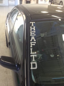 Image of 24" vertical windshield banner