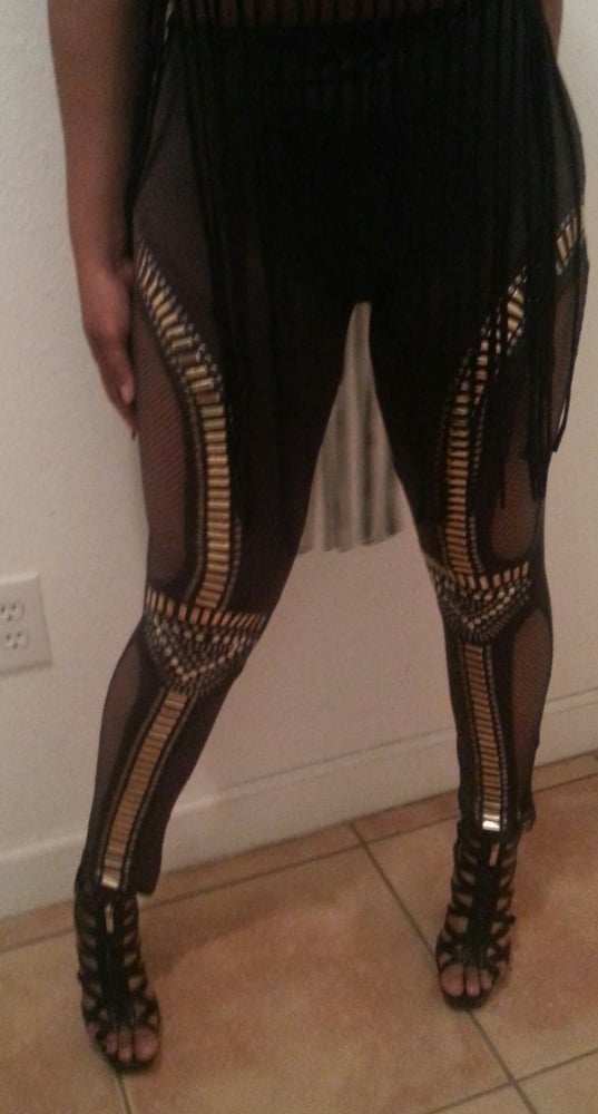 Image of Flashy Embellished Leggings