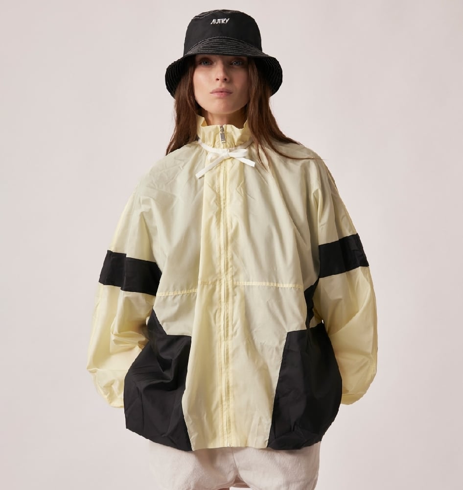 Image of AUTRY BAT NYLON JACKET WOMAN YELLOW