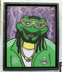 “Snoop froggy frog” original art 16x20 acrylic on canvas 