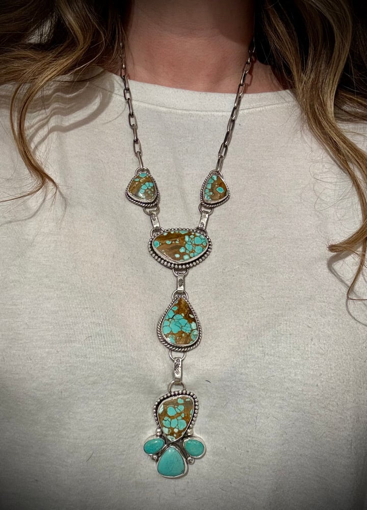 Image of Mine #8 Turquoise Lariat Necklace